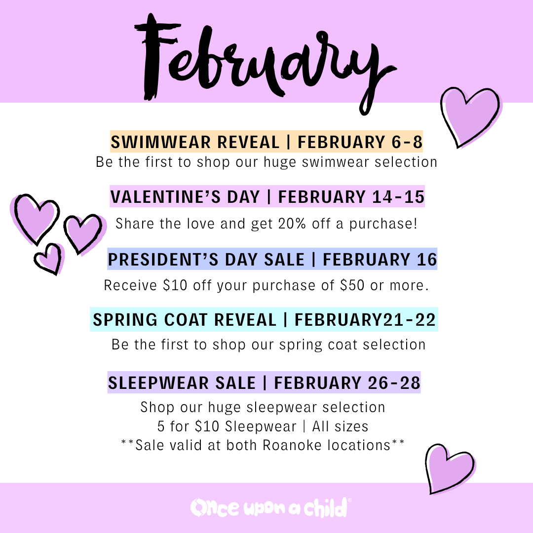 february events sign